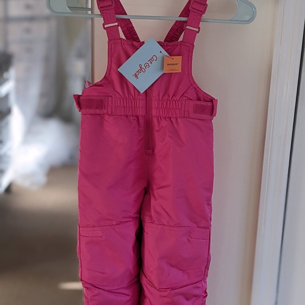 Cat & Jack Girls Pink 2T Snow Bib